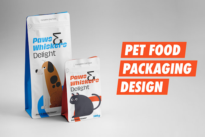 craft eye catching pet food packaging design
