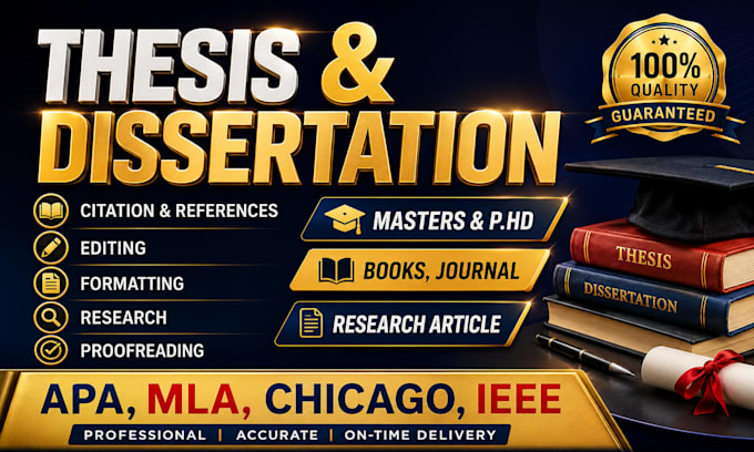 edit, proofread, format and fix citations in thesis or dissertation