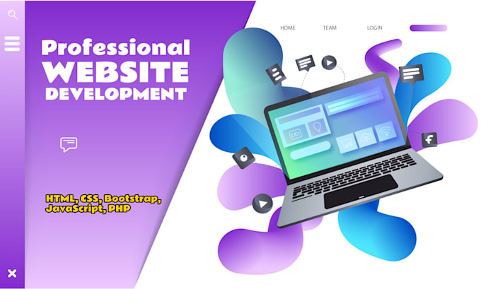 Develop responsive websites using html, css, javascript, php by ...