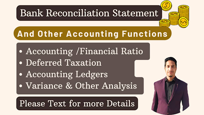 prepare bank reconciliation and financial ratio analysis