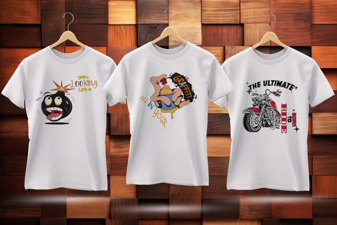 Do creative typography, vintage, custom and trendy designs on t shirts ...