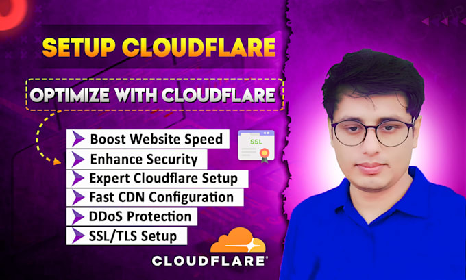 set up cloudflare, install SSL, configure CDN, and fix dns issues
