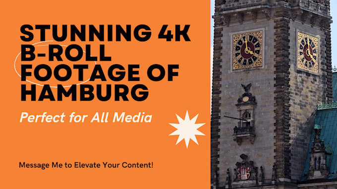 shoot 4k b roll in hamburg city, germany