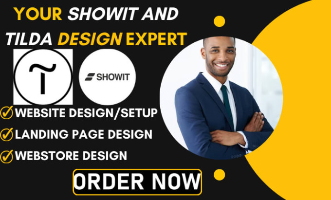 Design your template landing page website on showit tilda by Pete