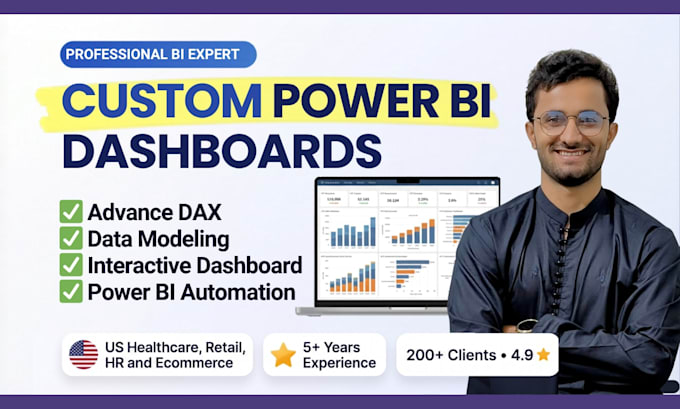 create custom power bi dashboard and data visualization