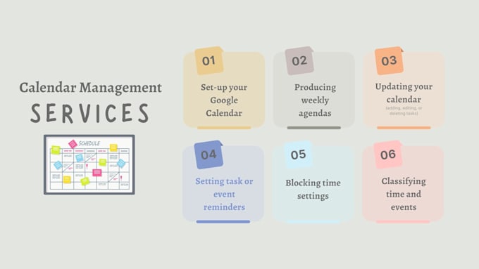 help to organizing your schedule through google calendar