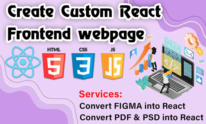 create custom react frontend webpage