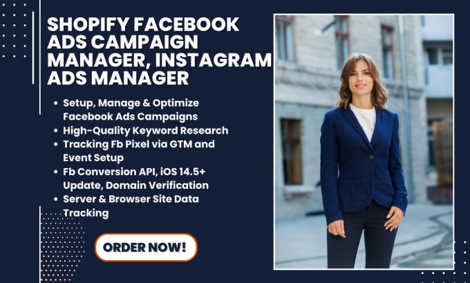I will shopify facebook ads campaign manager, instagram ads manager