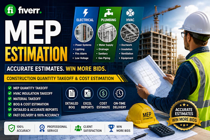 do electrical plumbing hvac takeoff mep and cost estimation
