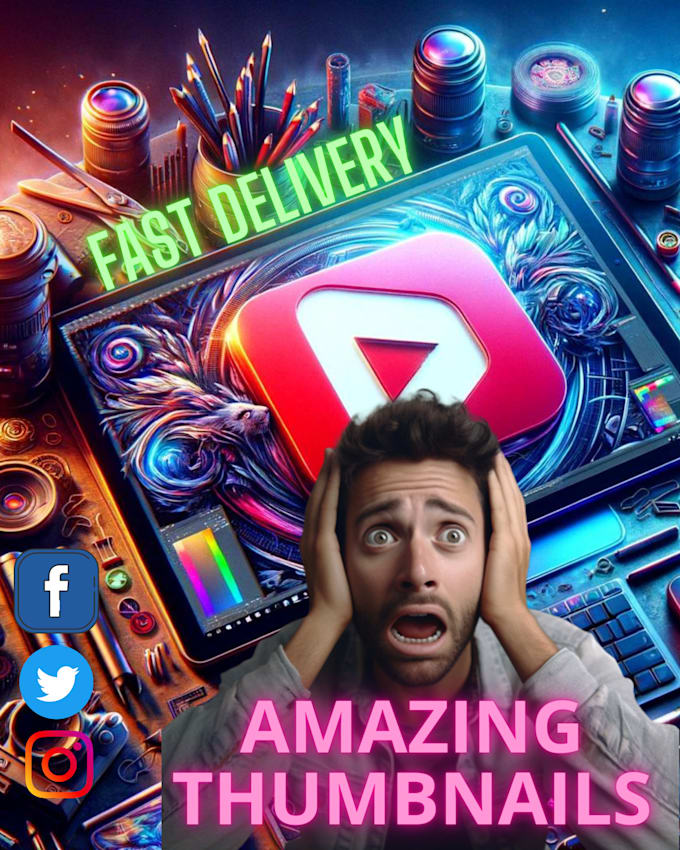 create youtube thumbnail with amazing quality