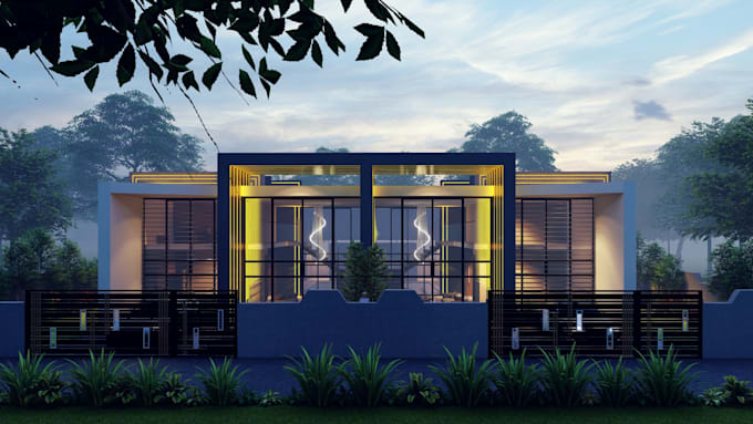 design modern homes and villas with 3d exterior rendering