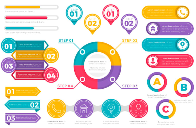 Design professional, infographic, flow process, flow chart