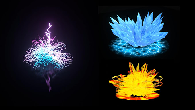 make you a stylized visual effect with controller in blender
