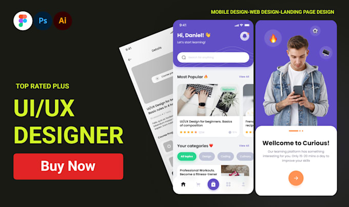 Mobile app design, figma ui ux designer, web app design by Pixelswd45 ...