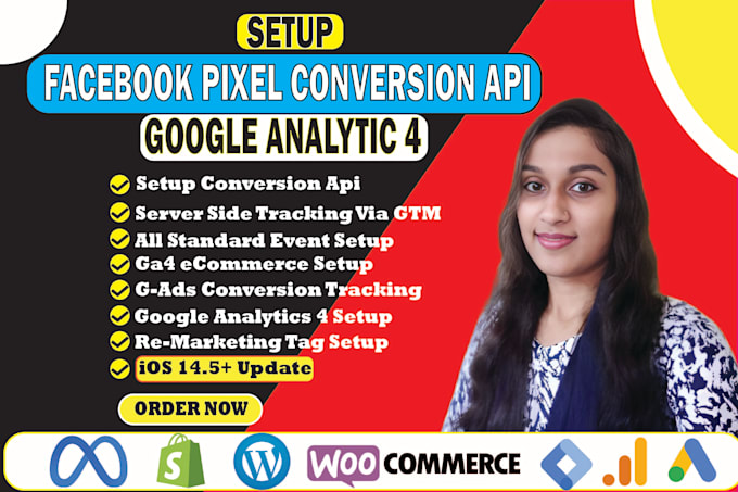 setup or fix facebook pixel shopify, conversion api, with tag manager,