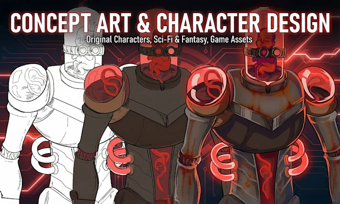 design 2d characters and concept art for your project