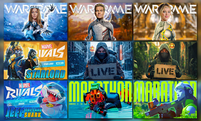 design a youtube thumbnail for any game