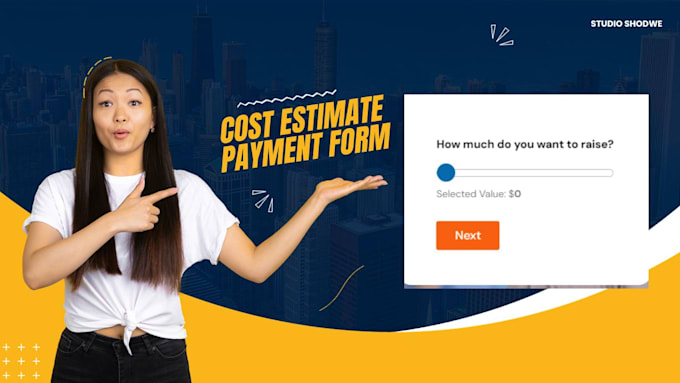 create payment, cost calculator and cost estimation form