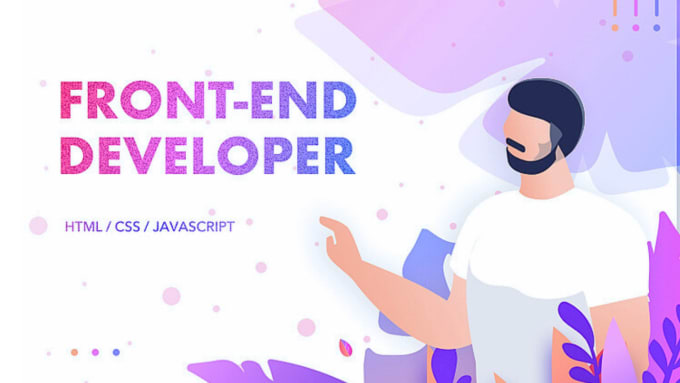 Be your front end web developer using html css javascript by ...
