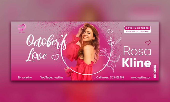 design facebook cover, youtube banner and twitter header