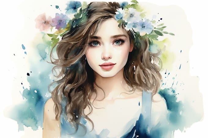 Draw a realistic watercolor portrait by Asouthers | Fiverr