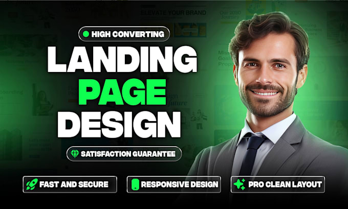 design a high converting wordpress landing page, elementor