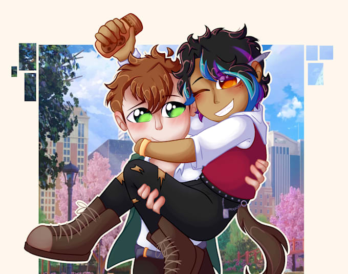 Draw an illustration of the character you like by Lakky_kun Fiverr