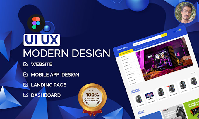 do website,mobile app,dashboard UI UX design in figma