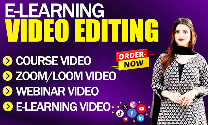 do e learning, zoom, webinar, course video editing