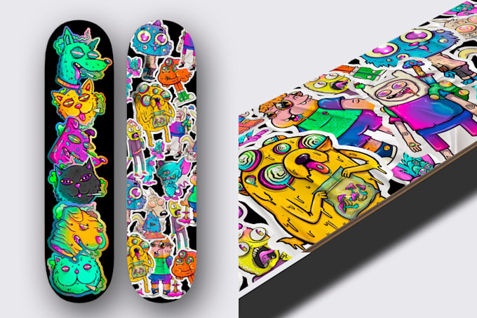 draw illustration for skate , apparel , shop