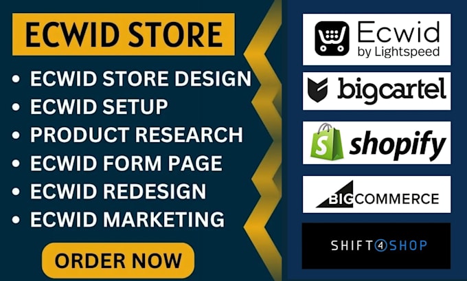 setup your ecwid store and design your ecwid ecommerce store