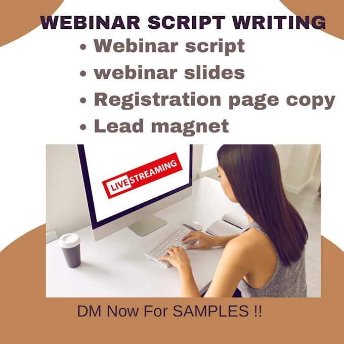 write a converting video script or live webinar script for you with PPT slides