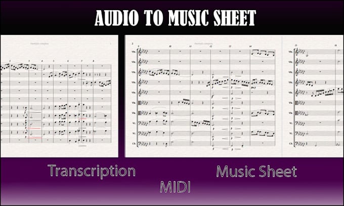 transcribe your song into music sheet