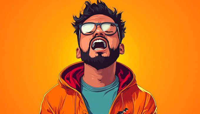 draw funny cartoon character caricature and friendship portrait