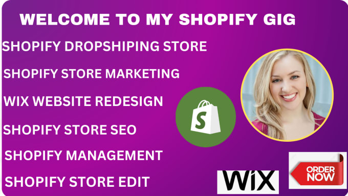I will design redesign edit manage wix website shopify store SEO update marketing