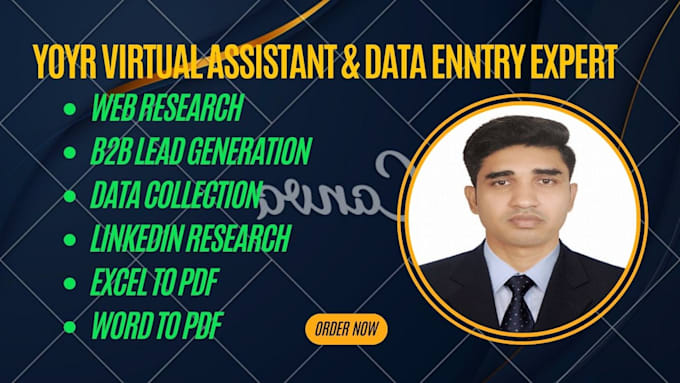do any data entry, lead generation, virtual assistant job