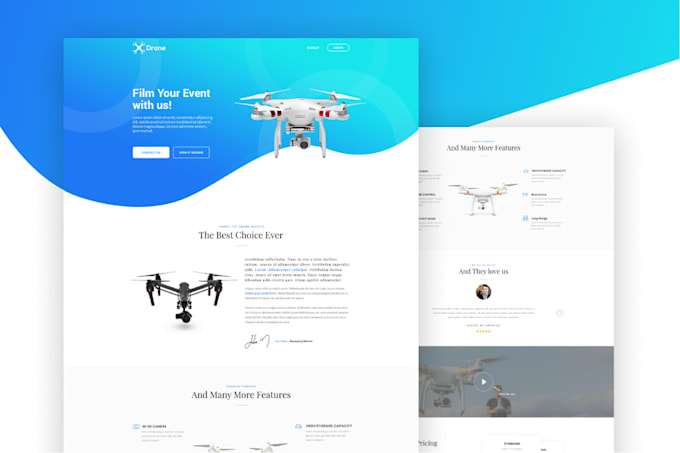design an awesome landing or figma template for you