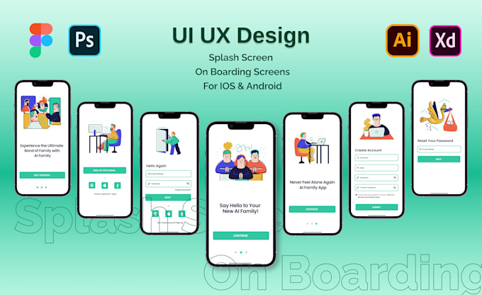 Design animated splash screen, onboarding screens for mobile app by ...