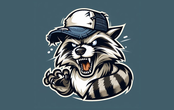 angry raccoon cartoon