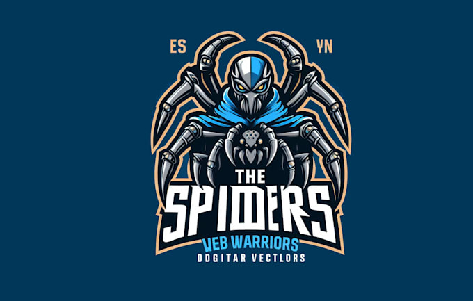 creative unique spider mascot logo design with satisfaction guaranteed