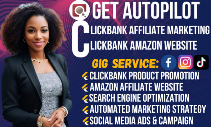 I will build an autopilot clickbank affiliate marketing and amazon website