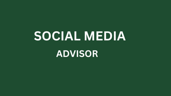 I will be your social media advisor and marketing expert