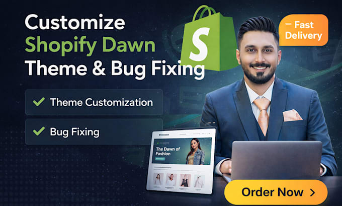 customize shopify dawn theme and bug fixing