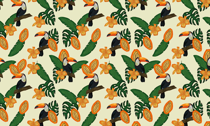 design unique seamless pattern, textile print and packaging