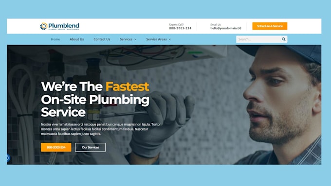 design professional websites for plumbers cleaners movers and electricians