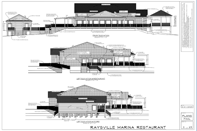 draw architectural plans and construction drawings in revit and cad