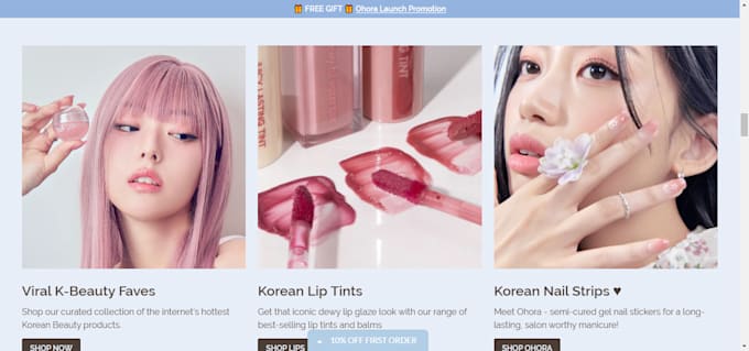 design cosmetic store blush mascara shopify store makeup microneedling website