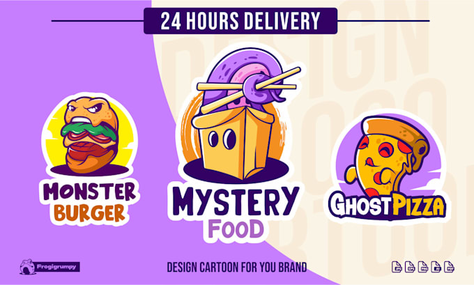make unique mascot, cartoon logo for business