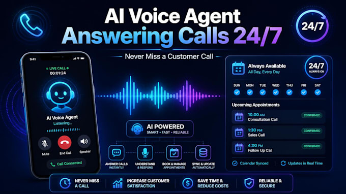 build an ai voice agent that answers calls book appointment make sales 24 7