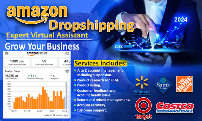 Automate your amazon fbm 2 step dropshipping virtual assistant by Ecom